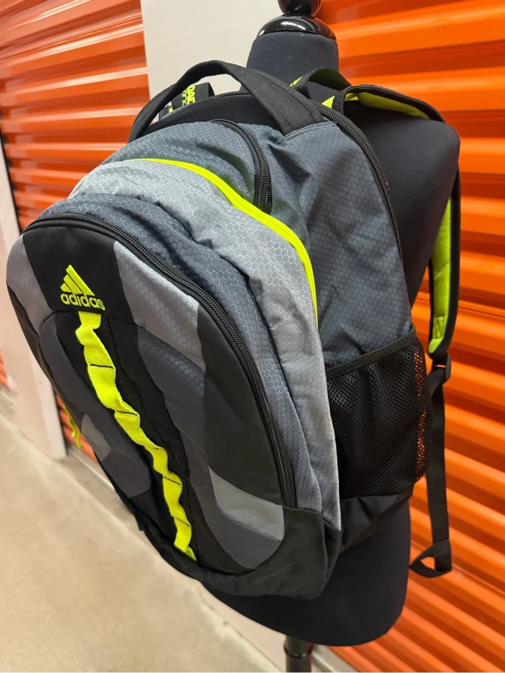 New Adidas Prime Men’s Gray and Neon Yellow Men's Performance Backpack